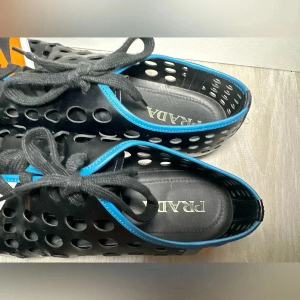 Prada lace up summer lace up shoes Multiple colors Sz 9 - Picture 7 of 10